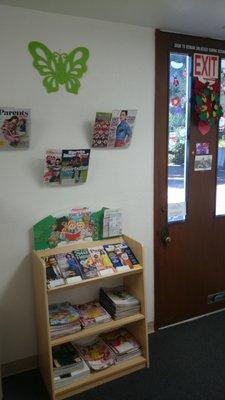 Although the wait time is small please enjoy the selection of magazines we offer for moms, dads, families and kids!