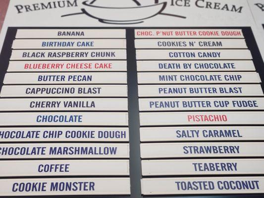 I love the variety of flavors at this ice cream shop!