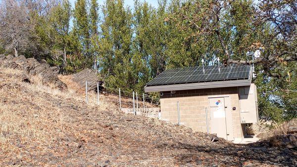 Outbuilding at Drake Point. Watch out there are video cameras there