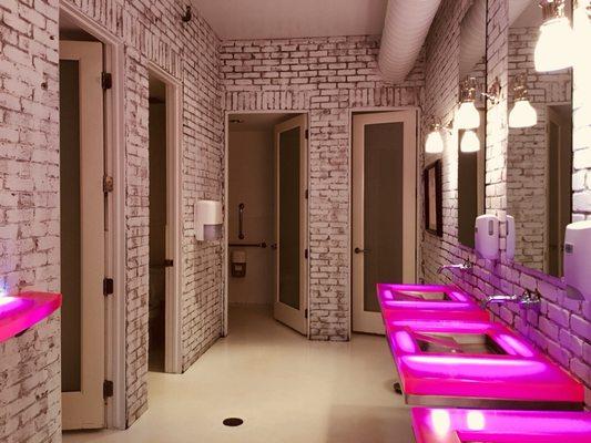 Very clean and fun pink ladies restroom!