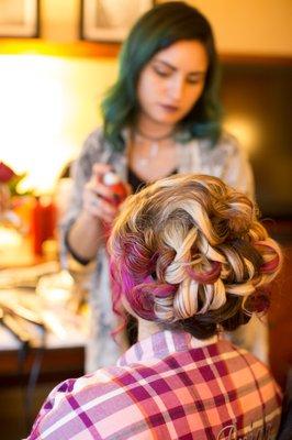 Here's my wedding updo Janel did.  Everyone absolutely loved it!