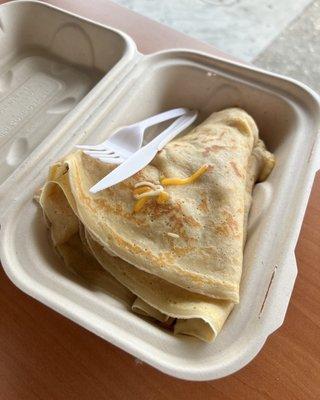 Bacon, Egg & Cheese Savory Crepe