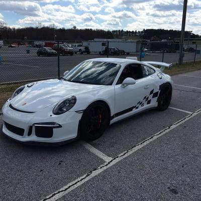 My GT3 and I preparing for a track session.