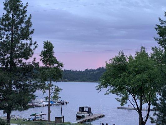 View from the upper camping area.