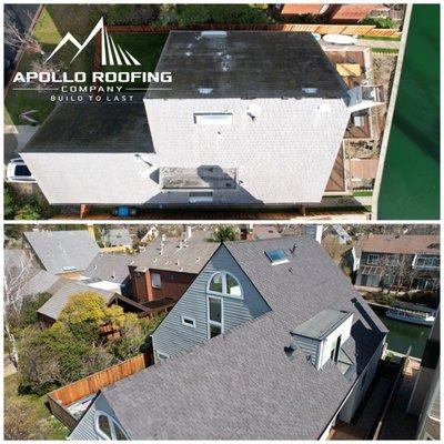 Asphalt shingle roof replacement Novato CA