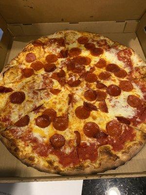 Large Pepperoni pizza