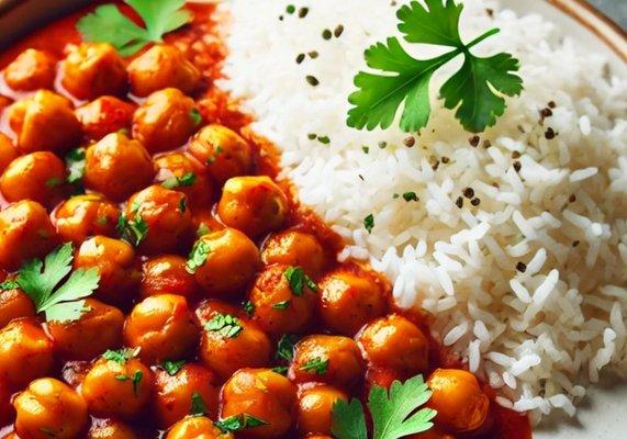 Channa dhal masala with White rice