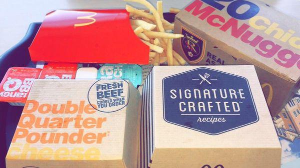 We ordered 20 McNuggets, Double Quarter Pounder, and a Signature Burger