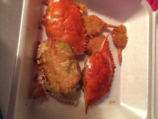 Part of the Family Seafood pack - three stuffed crabs