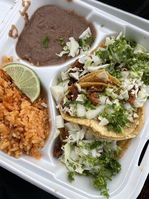 Al pastor taco combo plate