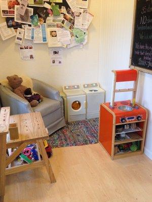 A cozy and safe play area for the little ones as you shop!