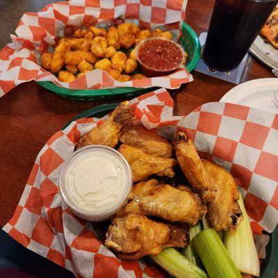 Bone-in Wings & Cheese Curds