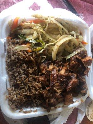 Oxtail rice and cabbage