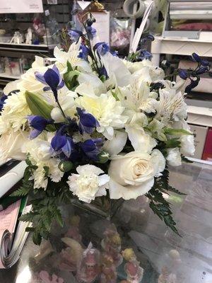 Sympathy arrangement made to order.