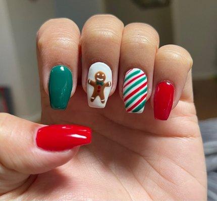 Christmas nails by T