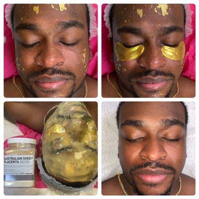 24K Gold facial therapy