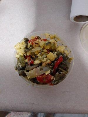 Ackee and callaloo and saltfish