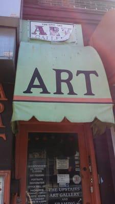 Awning of gallery on Bergen Avenue