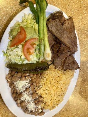 Carne asada platter