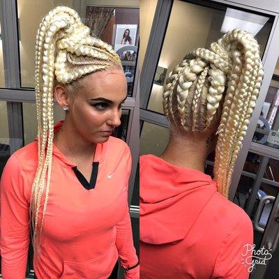 Updo Feed In Braids