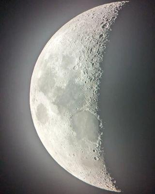 The moon through the telescope!