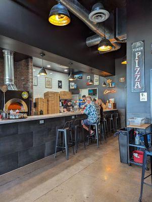 Seating at bar in restaurant