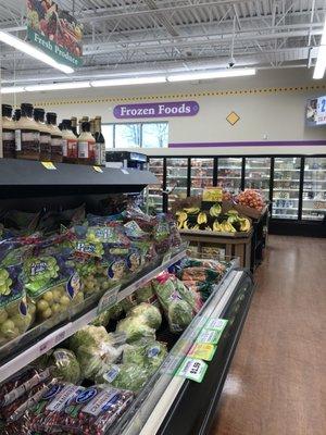 Nice produce and frozen food departments