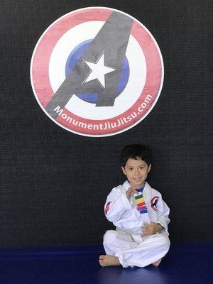 Earning his blue stripe!