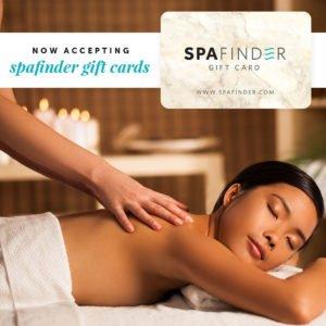 Now accepting Spafinder Gift Cards!