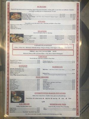 Our newest menu featuring new items. We will be posting an internet friendly version soon.