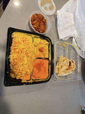 Biryani Rice, Chicken Tikka Masala, Everest Chicken Curry