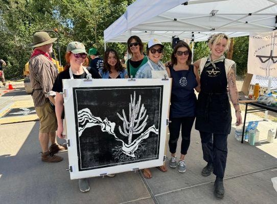 Volunteers and staff at the Southwest Print Fiesta 2024