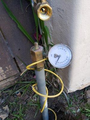 Gas pressure test