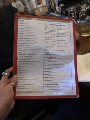 drink menu