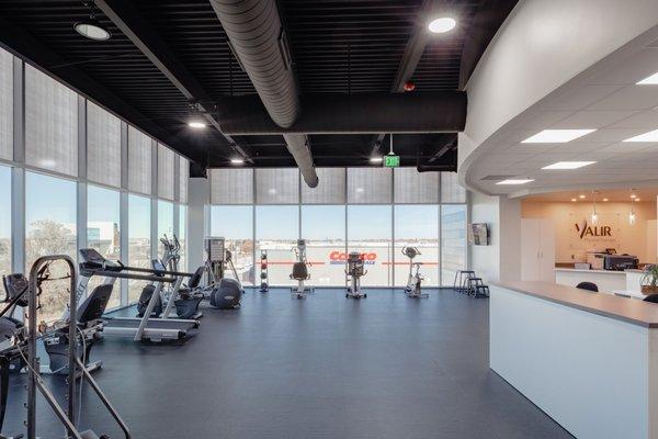 Functional exercise area with excellent view.