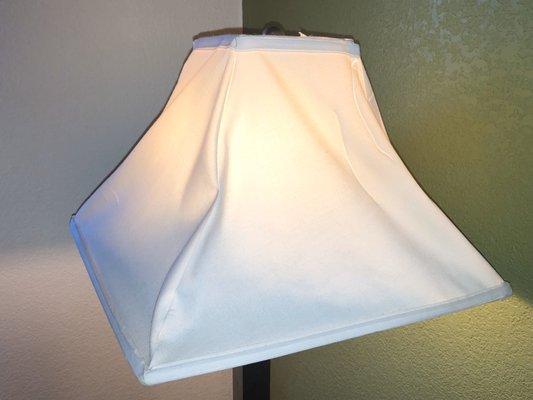 Crumpled up lamp shade... probably looked new 25 years ago.