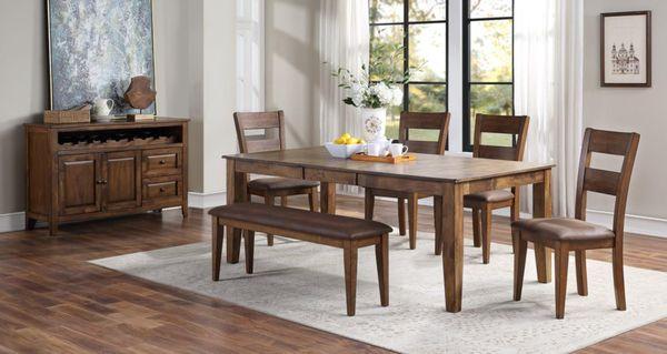 Solid Mango Wood Table Set