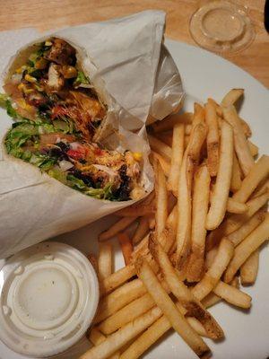 Santa fe chicken wrap, meal