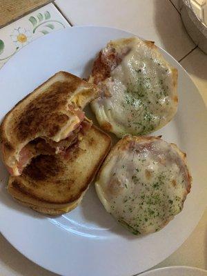 Grilled Cheese With Tomato and Bacon and Pizza Bagel