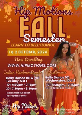 Discover the exciting and enchanting world of belly dance!
Fall 2024 Semester Enrolling NOW!
www.hipmotions.com