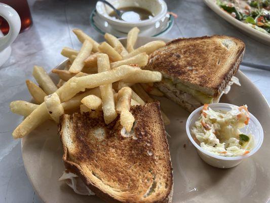 Turkey and Swiss on sourdough panini