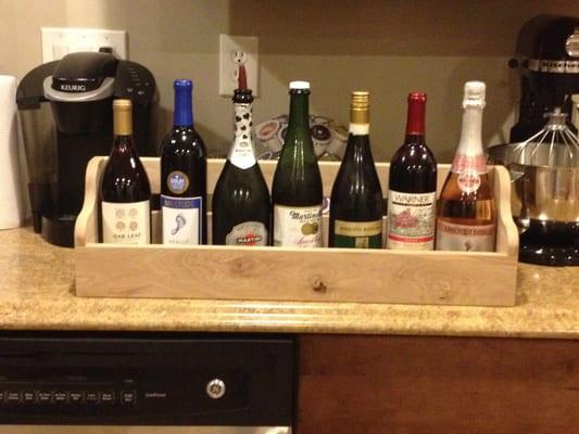 Small shelf wine rack