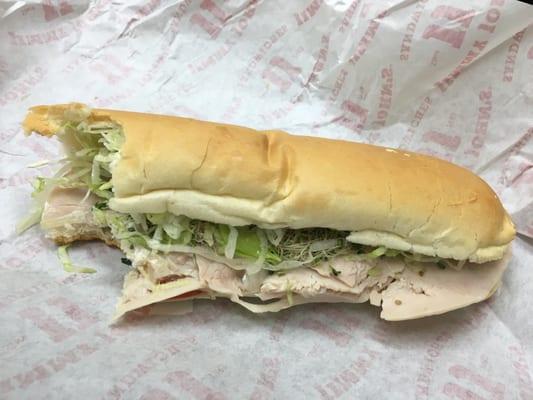 Turkey sandwich from Jimmy Johns.