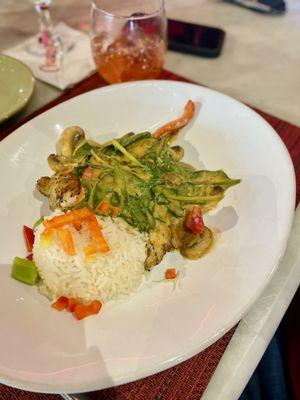 Chicken with white rice