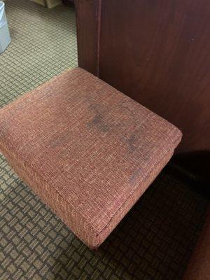 Stained foot rest