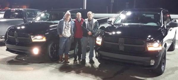 Thanks to the Kendall family for buying two 2014 Ram 1500's and driving all the way from Linton Indiana!...