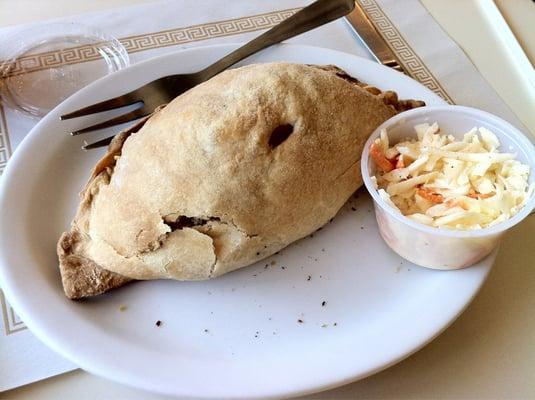 Pasty and cole slaw