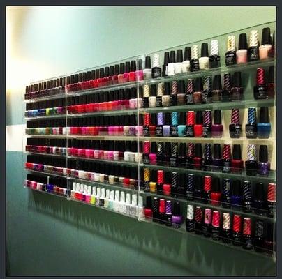 OPI color rack.