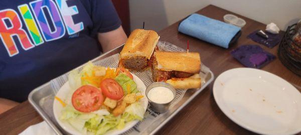 The South Side (a giant meatball sandwich with marinara and provolone)