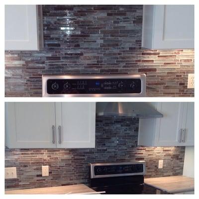 Great looking tile backsplash.